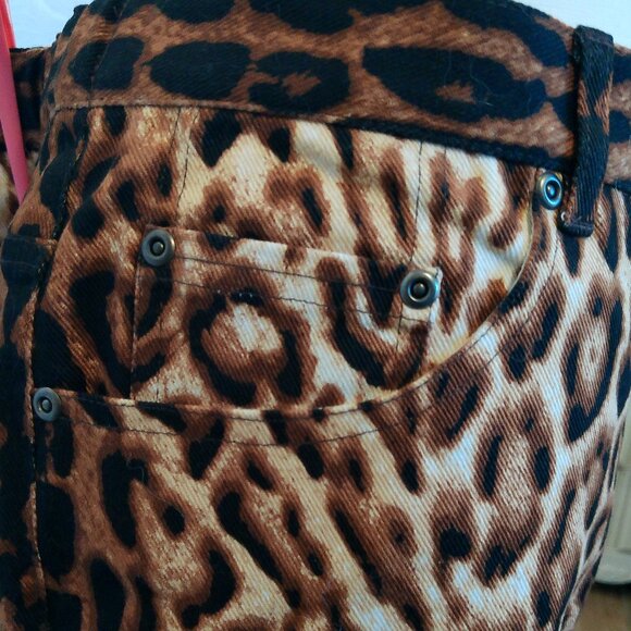 TERRY LEWIS CLASSIC LUXURIES JEANS LEOPARD PRINT SIZE 18 P  (197 C) - Picture 4 of 16